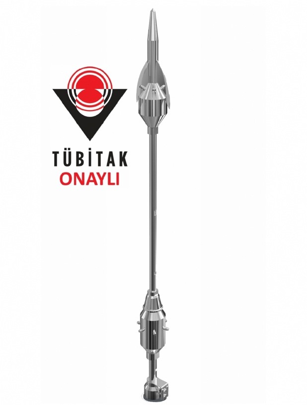 Çift İyon Jeneratörlü Piezo Elektrik Kristalli E.S.E Aktif Paratoner Başlığı